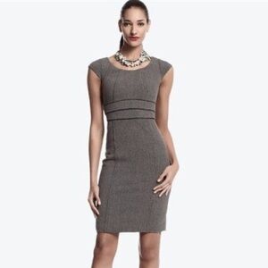 WHBM Cap Sleeve Tweed Career Dress, Size 6, EUC